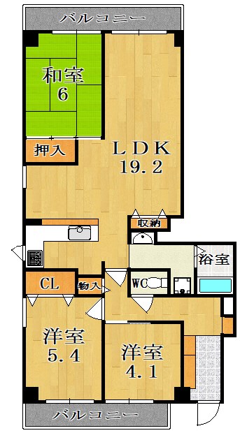 メゾンドール奈良大宮 間取り図