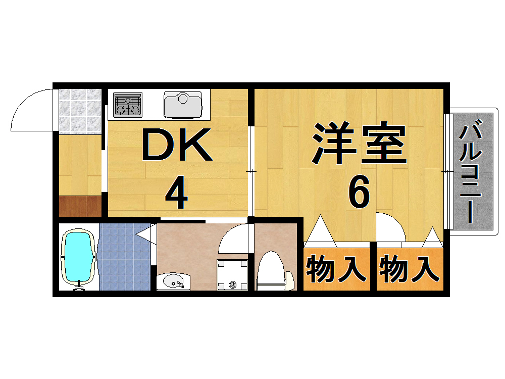 アネックス西ノ京 201号室 間取り