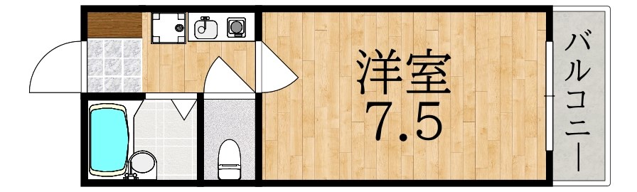 ラ・パストラール 107号室 間取り