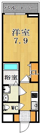 K-3.四条大路 103号室 間取り
