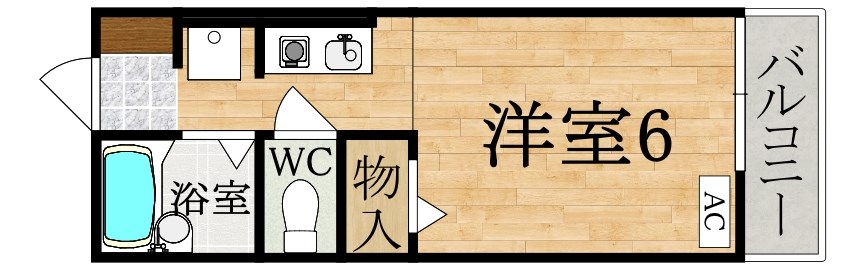 ピエ・タ・テール 203号室 間取り
