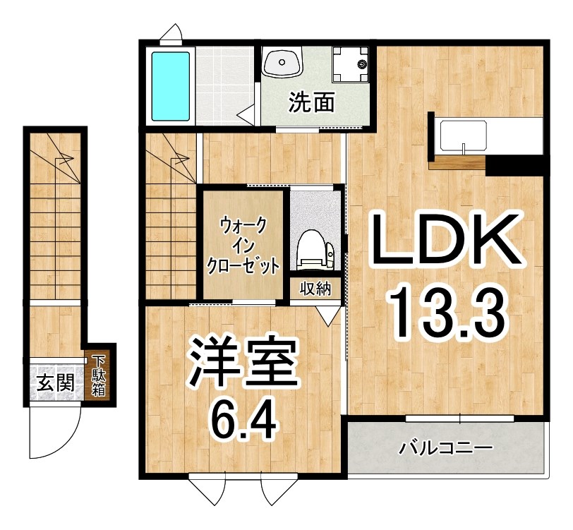 シャーメゾン前栽 203号室 間取り