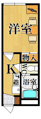 レオパレスグリューナー 101号室 間取り