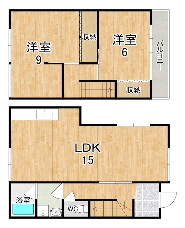南永井町貸家 間取り