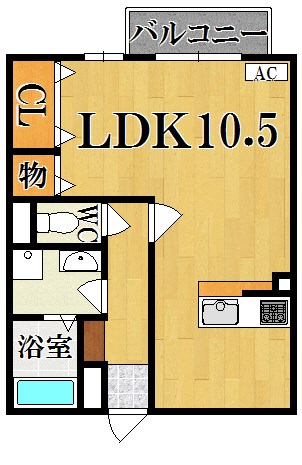 クレアール西大寺 205号室 間取り