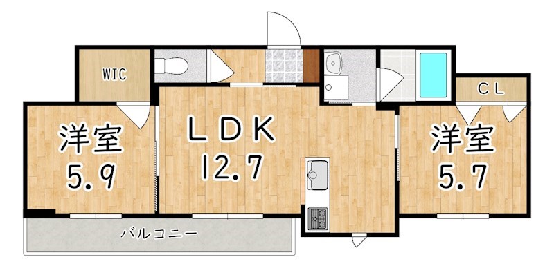 Sha　Maison　STELLA　B 202号室 間取り