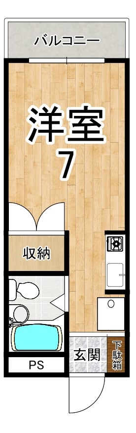 エバーグリーン天理 407号室 間取り