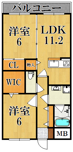 アイリスハイツ７号館 703号室 間取り