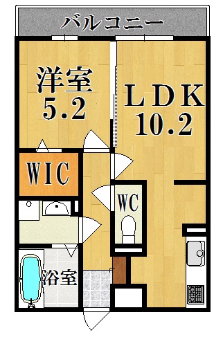 リビングタウン西大寺 205号室 間取り