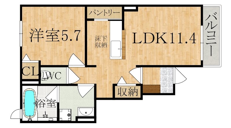 シエルブルーⅡ 103号室 間取り