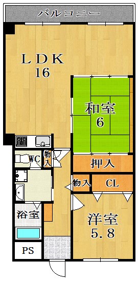 エンパイアテラス 403号室 間取り