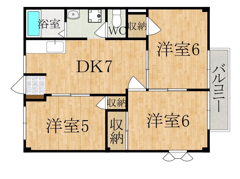 エクレール天理A 間取り図