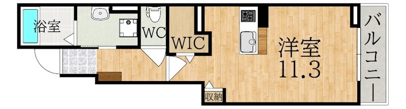 アベニール 101号室 間取り