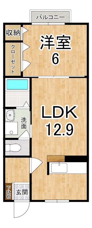 ヴァロワール 203号室 間取り