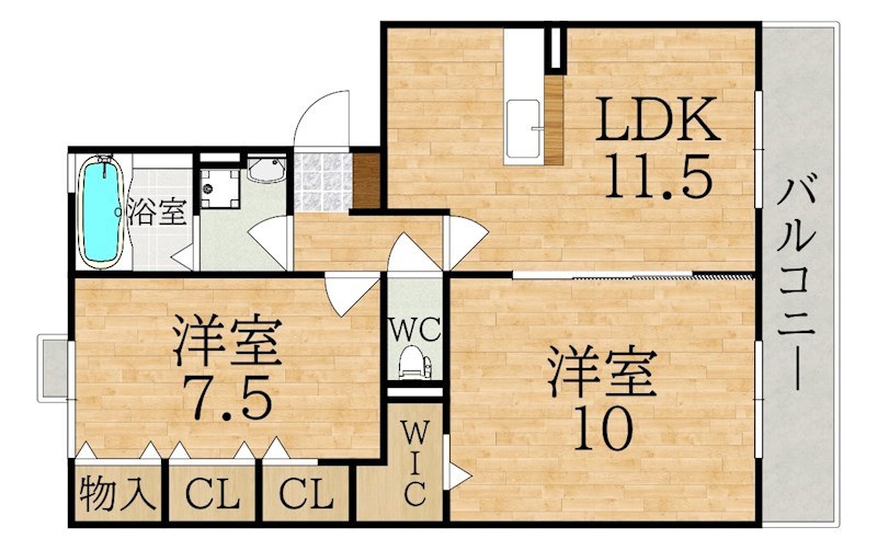 ティアコート帝塚山 202号室 間取り
