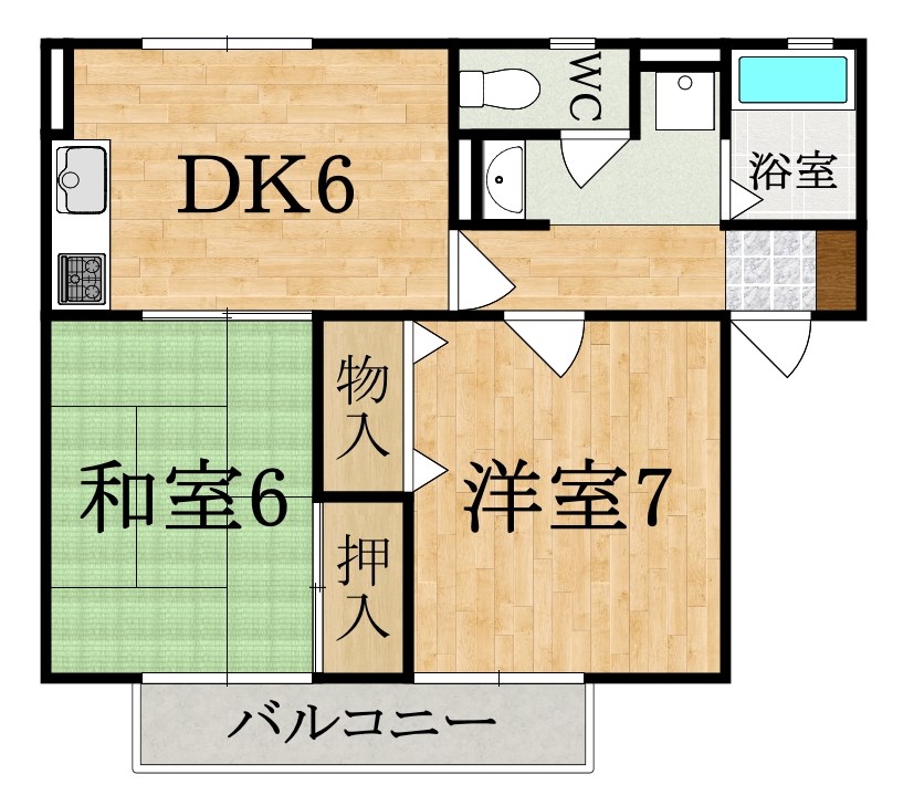 ジュネスコート　A棟 間取り図