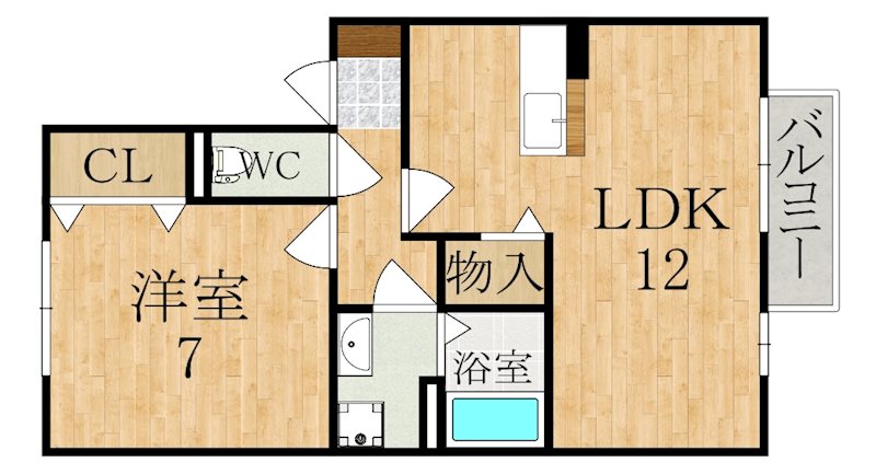 フォンティーヌ 202号室 間取り