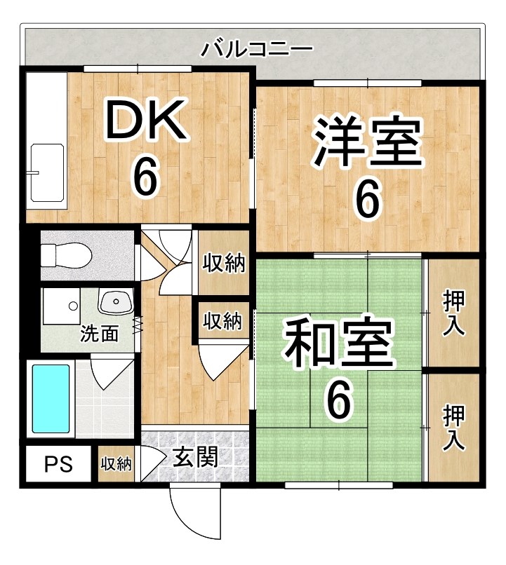 マンション大和 303号室 間取り