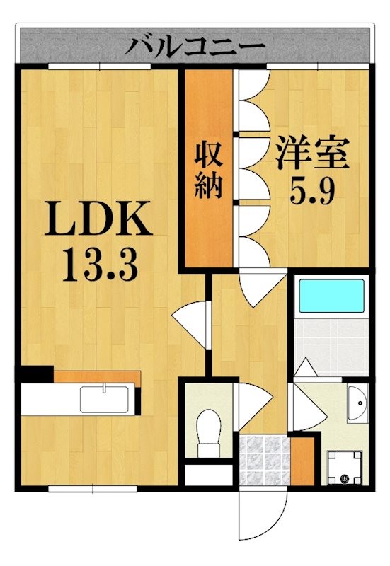 プラムハウスⅡ 201号室 間取り