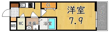 キアーロ　下田 202号室 間取り