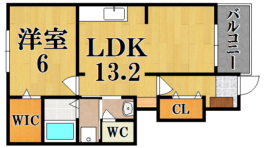 クラール・ブリーゼ 107号室 間取り