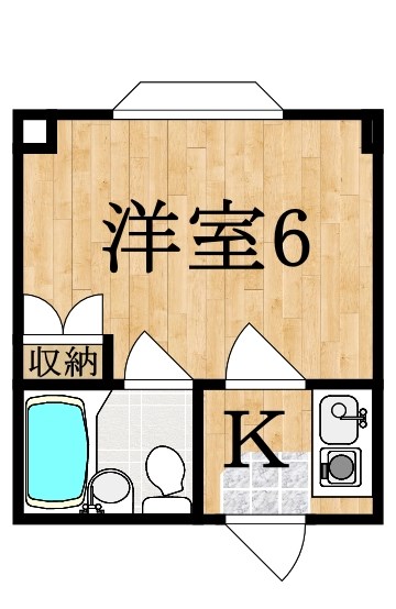 生駒ビル 210号室 間取り