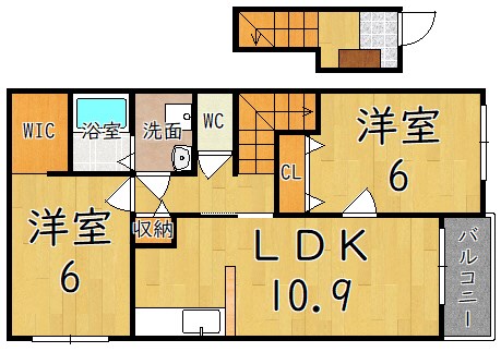 コート　アプルーバル　ネオ　Ⅱ 201号室 間取り