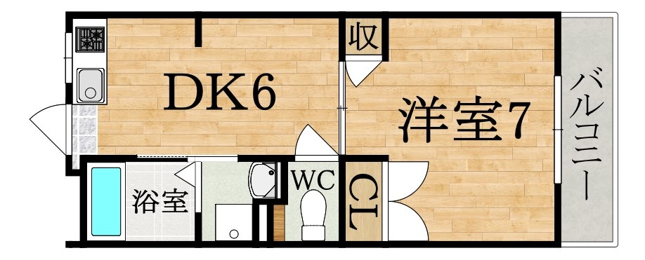 サントピア 206号室 間取り