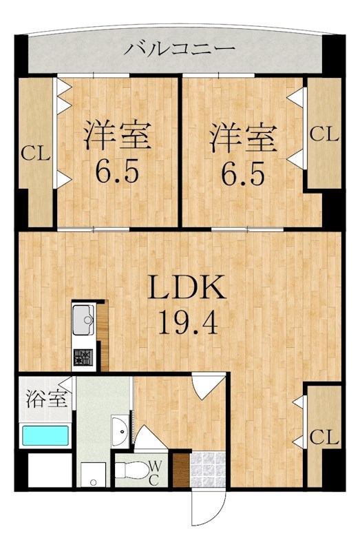 レモンシャトー 502号室 間取り
