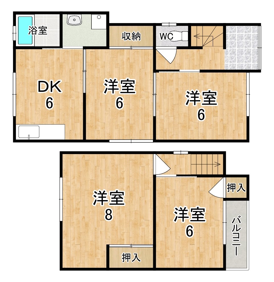 南紀寺町4丁目貸家 間取り