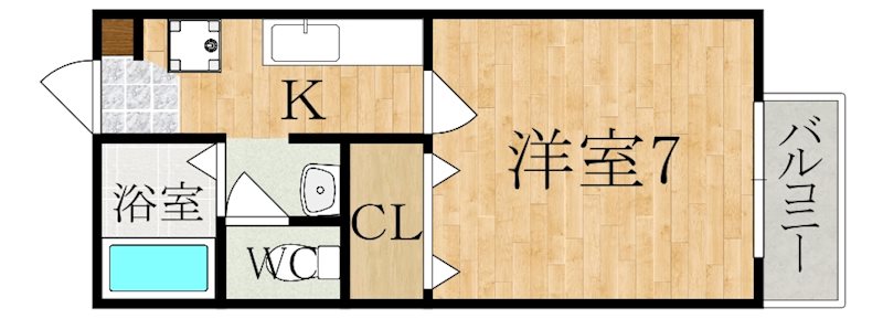 GRACE1 202号室 間取り