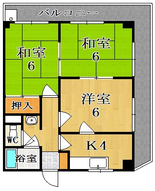ハイツ上村 201号室 間取り