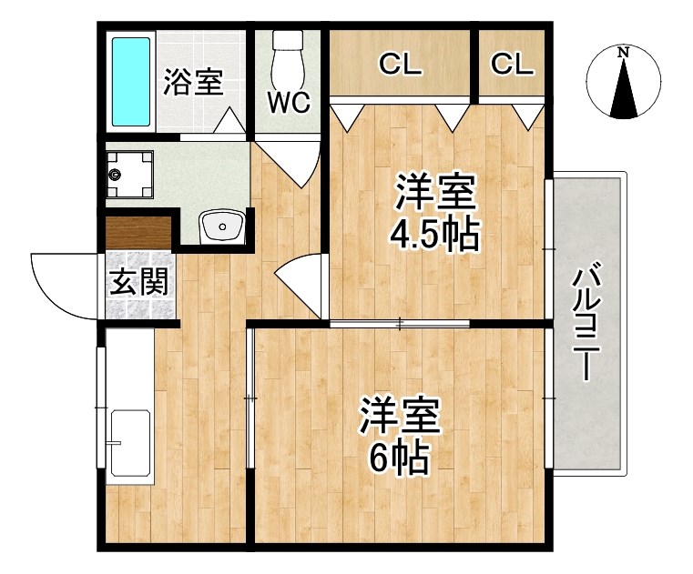 ハイツゼンⅡ 203号室 間取り