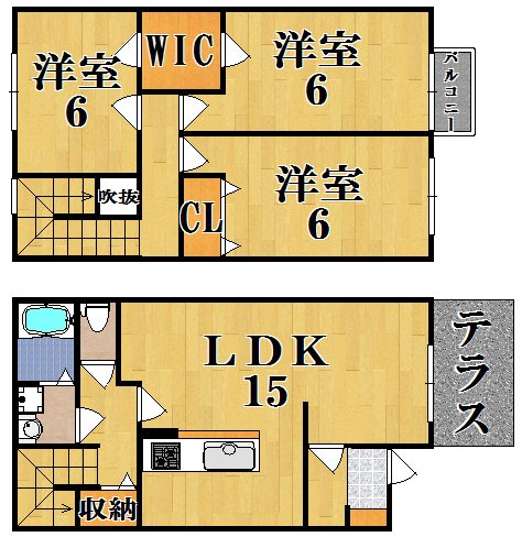 EST30 B102号室 間取り