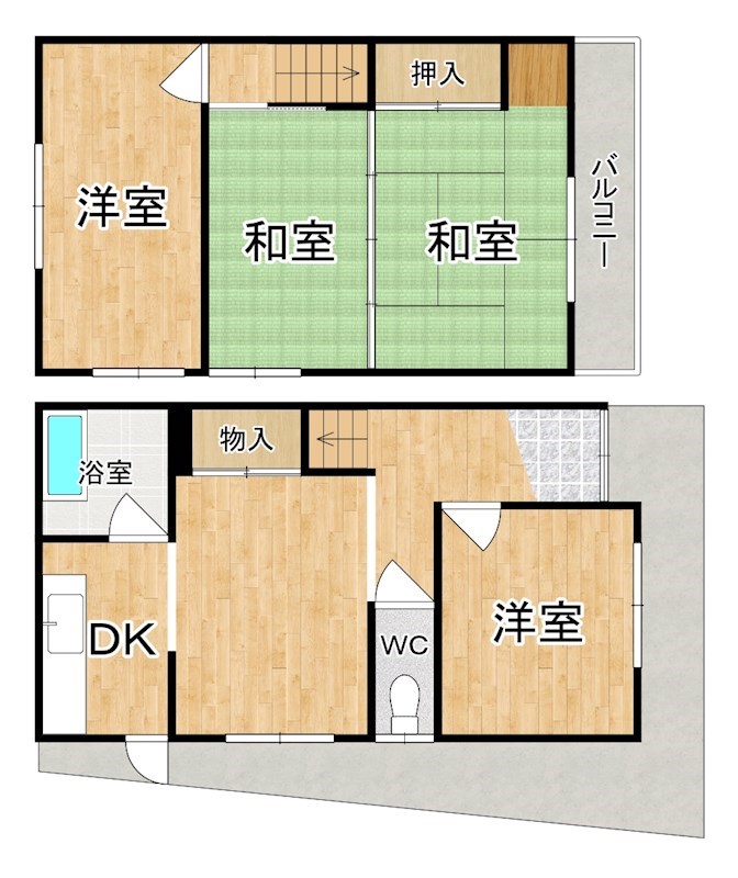 東九条町貸家（1413-1） 間取り