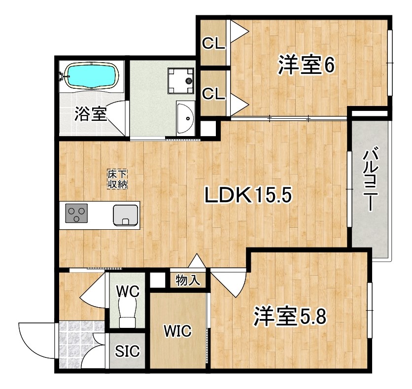 シャーメゾン　アリビオ 302号室 間取り