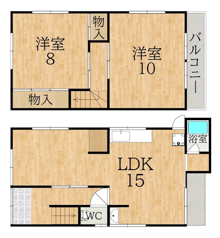 奈良市三碓1丁目戸建 間取り図