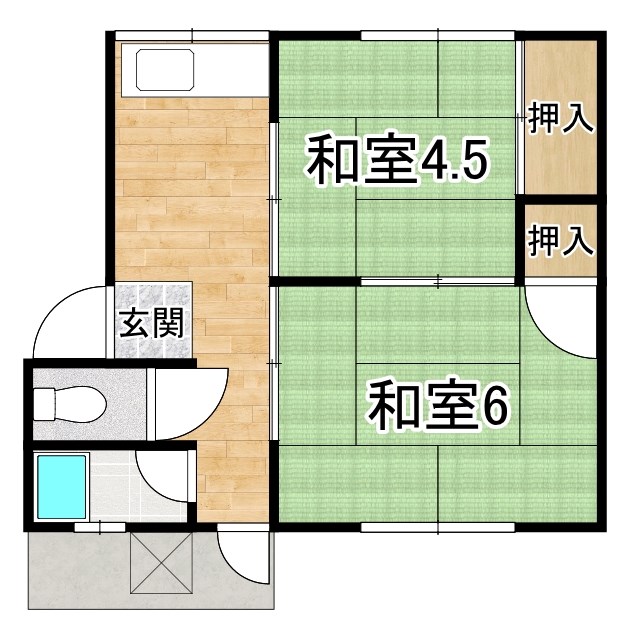 ヨークンハウス木津川 205号室 間取り