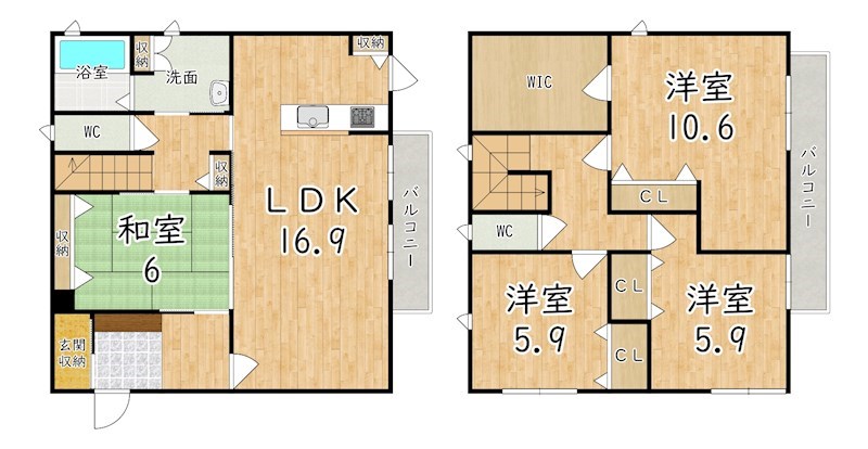 すみれ野１丁目戸建 間取り図