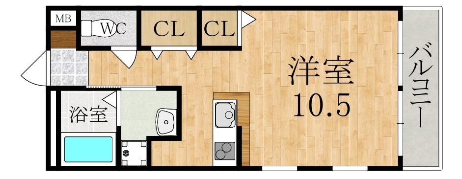 結充Immeuble　B館 210号室 間取り