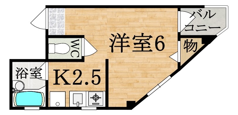 プルミエール 204号室 間取り