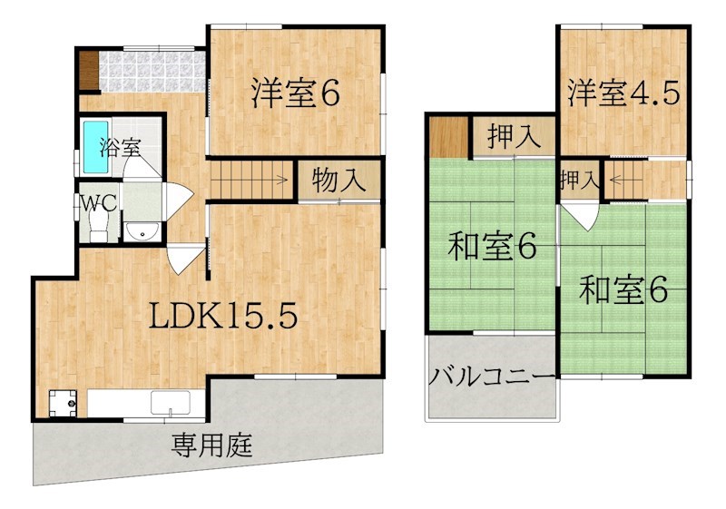 菅野台貸家 間取り図