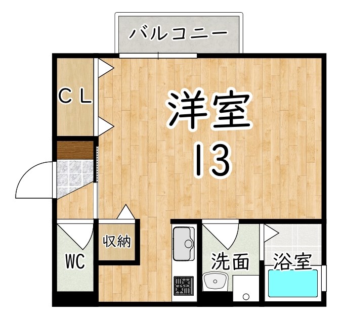 ロイヤルコートＢ 101号室 間取り