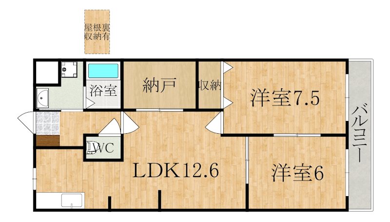 アベニール 205号室 間取り