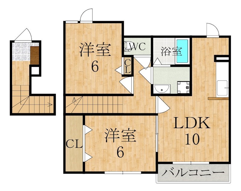 アプリコット 201号室 間取り