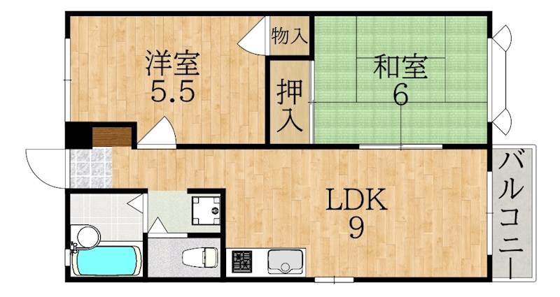 大和池田ハイツ 203号室 間取り