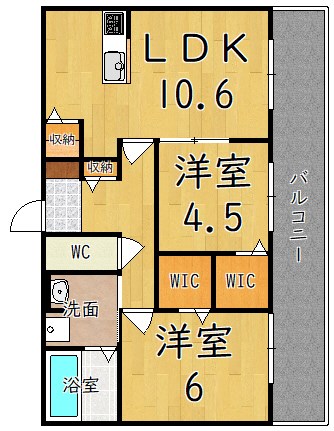 アテール 202号室 間取り
