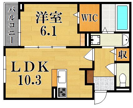 ヒルトップ　シャトー 101号室 間取り