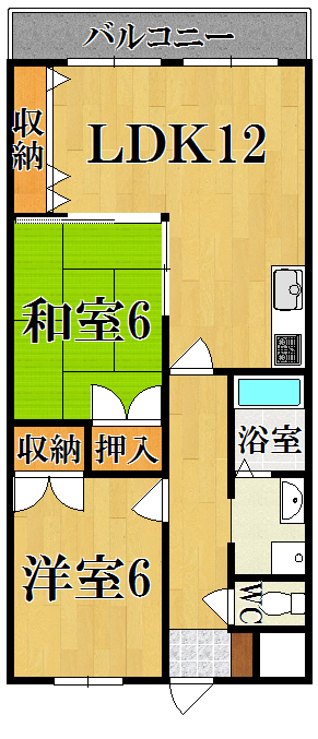 プラムキャッスルＳ－Ⅰ 502号室 間取り