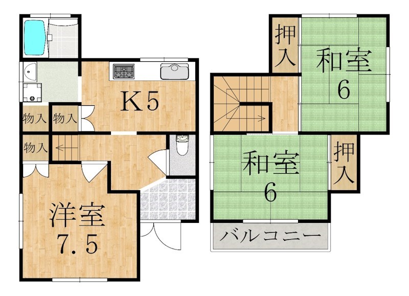 西松ヶ丘戸建 間取り